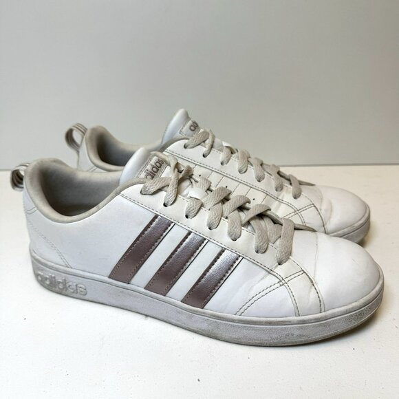 Adidas VS Advantage Sneakers Shoes Womens Size US 8 White Rose Gold - Picture 1 of 8
